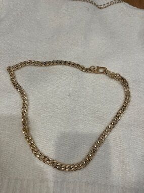 Gold-Tone Chunky Curb Chain purse strap